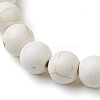 Round Synthetic Howlite Beaded Stretch Bracelets BJEW-JB10269-03-3