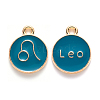 Alloy Enamel Pendants ENAM-S124-01B-05G-1