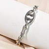 201 Stainless Steel Chain Necklaces & Chain Bracelets SJEW-G087-01GP-3