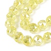 Electroplate Transparent Glass Beads Strands EGLA-ZX001-01A-03-3