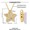 Brass Micro Pave Clear Cubic Zirconia Pendants CU-OY001-61G-2