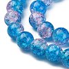 1Strand Two Tone Transparent Crackle Glass Round Beads Strands X-CCG-Q001-10mm-19-3