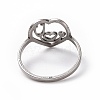 201 Stainless Steel Heart with Word Love You Finger Ring RJEW-J051-11P-3
