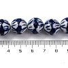 Handmade Blue and White Porcelain Beads Strands PORC-I027-04D-4