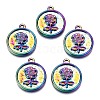 Alloy Pendants Enamel Settings PALLOY-N163-004-NR-1