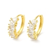 Cubic Zirconia Triangle Hoop Earrings EJEW-E270-15G-1