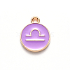 Alloy Enamel Pendants ENAM-S124-01A-01K-2