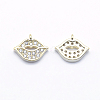 Long-Lasting Plated Brass Cubic Zirconia Charms KK-K204-012G-NF-3