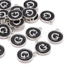 Platinum Plated Alloy Charms ENAM-S118-02G-P-4