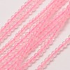 Natural Rose Quartz Round Bead Strands G-A130-3mm-13-1
