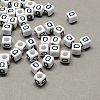Large Hole Acrylic Letter European Beads SACR-Q103-8mm-01Q-1