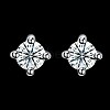 Exquisite 925 Sterling Silver Cubic Zirconia Stud Earrings EJEW-BB20109-8