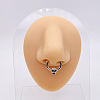 304 Stainless Steel Skull Circular/Horseshoe Barbell Nose Rings WG89838-01-1