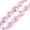 Electroplate Transparent Glass Beads Strands EGLA-N055-04A-06-1