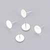 Brass Ear Studs KK-E174-S-NF-1
