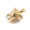 Brass Pave Clear Cubic Zirconia Charms KK-C096-14A-G-2