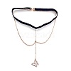 Alloy Rhinestone Sexy Elastic Multilayer Tassel Butterfly Leg Chain FS-WG8A9A5-01-5