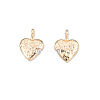 Brass Pave Clear Cubic Zirconia Charms KK-N232-481-1
