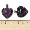 Natural Amethyst Pendants G-A095-01AS-04-3