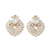 Brass Micro Pave Clear Cubic Zirconia Pendants KK-S367-09B-1