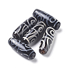 Tibetan Style 4-Eye dZi Beads TDZI-D008-12-2