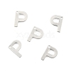 Tarnish Resistant 304 Stainless Steel Letter Charms LS-STAS-O072-P-2