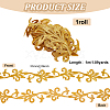 1M Iron on/Sew on Embroidery Floral Polyester Hollow Lace Ribbons OCOR-WH0085-51B-2