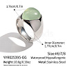 304 Stainless Steel Natural Agate Finger Rings for Women QT5525-2-1