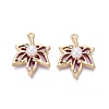 Alloy with ABS Imitation Pearl & Crystal Rhinestone & Acrylic Pendants PALLOY-Q466-04G-04-1