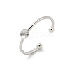 Brass Cup Peg Open Cuff Ring Settings KK-G518-02P-01-1
