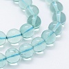 Natural Fluorite Beads Strands G-K261-10C-8mm-3