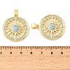 Brass Micro Pave Sky Blue Cubic Zirconia Pendants CU-CBA6938-04G-03-3