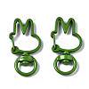 Spray Painted Eco-Friendly Alloy Swivel Snap Hooks Clasps X-PALLOY-T080-12-NR-3