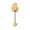 Bodhisattva Shape Brass Screw Peg Bails KK-NH0008-04G-1