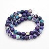 Synthetic Ocean White Jade Round Bead Strands X-G-M165-6mm-01-2