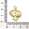 Brass Micro Pave Cubic Zirconia Pendants KK-B128-12G-02-3