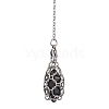 304 Stainless Steel Chain Macrame Pouch Empty Stone Holder Dowsing Pendulums PALLOY-JF02877-01-3