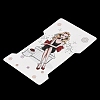 Rectangle Girl Print Paper Hair Clip Display Cards CDIS-M007-03D-3
