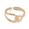 Ion Plating(IP) 304 Stainless Steel Hollow Knot Open Cuff Rings for Women RJEW-G285-75G-2
