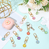 20Pcs 10 Colors Alloy Enamel Pendant Decorations HJEW-SC0002-84-4