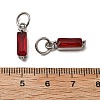 304 Stainless Steel Cubic Zirconia Pendants STAS-E487-21P-07-2
