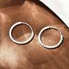 Brass Textured Hoop Earrings EJEW-F378-03C-S-5