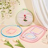 7Pcs 7 Styles Adjustable ABS Plastic Embroidery Hoops EMBR-OC0001-01-4