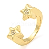 Brass Micro Pave Cubic Zirconia Open Finger Ring RJEW-C069-05A-G-1