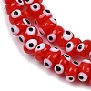 Handmade Evil Eye Lampwork Beads Strands LAMP-A007-02A-05-3