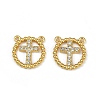 304 Stainless Steel Crystal Rhinestone Pendants STAS-L290-24G-1