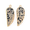 Natural Dalmatian Jasper Pendants G-N326-127-A03-2