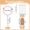 50Pcs Plastic Imitation Pearl and Porcelain Round Link Metal Virgin Cross Charm Rosary Bracelets BJEW-WA0001-07B-2