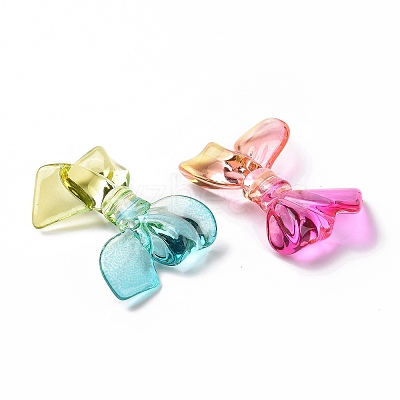 Two Tone Transparent Acrylic Beads OACR-P011-01A-1