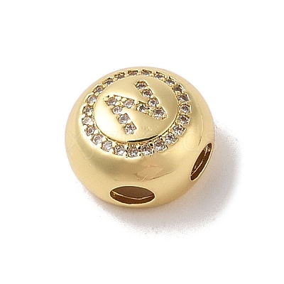 Rack Plating Brass & Cubic Zirconia Pendants KK-Z047-07G-N-RS-1